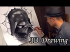 Darth Vader Busts Out in Star Wars / 3D Speed Painting #drawing