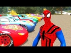 Disney Pixar Cars 2 Mcqueen With Spiderman Brothers | Nursery Rhymes Songs For Kids With Action