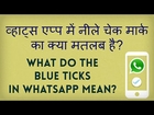 What is the meaning of Whatapp Blue Ticks? How to disable Blue Ticks in Whatsapp? Hindi video