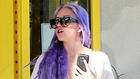 Amanda Bynes Debuts New Purple Hair!