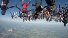 Vertical World Record - 164 Person, Head Down Formation