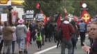 Protesters gather at NATO summit in Wales