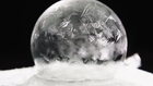Frozen soap bubbles