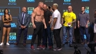 Brock and Hunt square off at weigh-ins