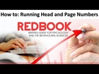 How to: Running Head and Page Numbers
