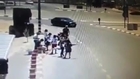 Arab driver tries to take out people at a bus stop