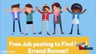 Errand Champion|Free Job Posting to run errands in your location