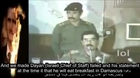 Saddam Hussein speaks about the betrayal of Assad regime