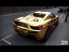 GOLD Ferrari 458 Spider - A Car You Won't Miss!