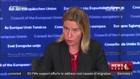 EU calls for Russia to immediately stop bombing moderate rebels for the sake of peace in Syria