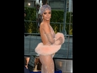 RIHANNA Naked Crystal Dress at CFDA Awards