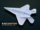 How to make a COOL paper plane that flies Over 100 Feet | F-22 Raptor