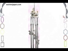 Mystical Unicorn Pair Colorful 3d Poly Resin Top 4 Tube Wind Chime Outdoor Decor 24 Inches