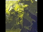 V-shaped thunderstorm near mediterranean sea (10 October 2014)