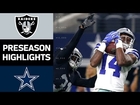 Raiders vs. Cowboys | NFL Preseason Week 3 Game Highlights