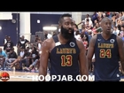 James Harden Receives Technical Foul For Pushing A Guy In Drew League Game.HoopJab