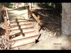 Wood Stairway Design Problems on Dirt Walkway – Maintenance and Safety Issues