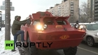 Russia: BRDM-2 armoured vehicle used as TAXI