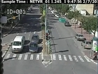Pedestrian getting run over by a vehicle