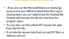How to fix outlook error code 0x8004060C