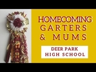 Deer Park Homecoming Mums | Maroon and Gold Football Garters for Highschool