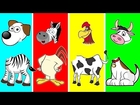 Farm Animals with Wrong Heads | Funny Animals Video for Kids | Learn Farm Animals for Children
