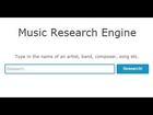 Music Research Engine - YouTube & Wikipedia Combined - World-First!