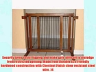 Crown Pet Products Freestanding Wood Wire Pet Gate With Security Arms Small Span