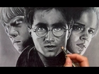 Speed drawing of Harry Potter movie poster