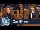 Zac Efron and Jimmy Try Out Zac's Crimped Eighth-Grade Hairstyle