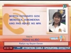 News@1: North Cotabato Gov. Mendoza, kinondena ang pag-atake ng NPA || May 21, 2014
