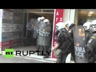 Greece: Protesters pepper-sprayed while trying to storm Syriza offices