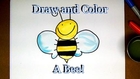 Drawing:  How to draw a cartoon bee Step by Step