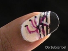 Pink flower Nail Art designs for beginners