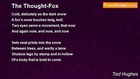 Ted Hughes - The Thought-Fox