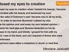 Mewlana Jalaluddin Rumi - I closed my eyes to creation