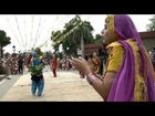 Indian Punjabi girls perform Gidda dance at Wagah border on Independence day