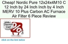 Nordic Pure 12x24x4M10 C 12 Inch by 24 Inch Inch by 4 Inch MERV 10 Plus Carbon AC Furnace Air Filter 6 Piece Review