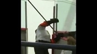 Watch- Junior Hockey Player Clothesline Himself With Hockey Stick While Entering Penalty Box