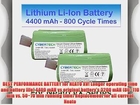 Lithium Li-Ion Battery for Neato XV 4400mAh SUPER LONG-LIFE (800 CYCLE TIMES) 2-Pack Replacement