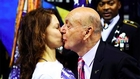 Dick Vitale Kisses Ashley Judd on the Lips Before SEC Championship Game